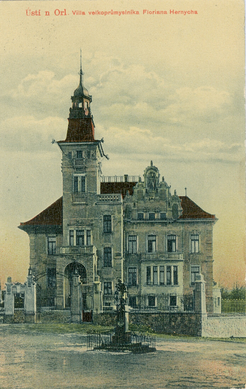 Dobová pohlednice Hernychovy vily